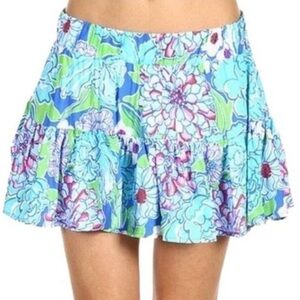 Lilly Pulitzer Merrick Mini Skirt Worth May Blue Flowers size XLStyle 26619